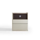 Oziel Light Gray Melamine Bedside Table 