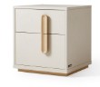 Omar Light Gray Wood Melamine Bedside Table 