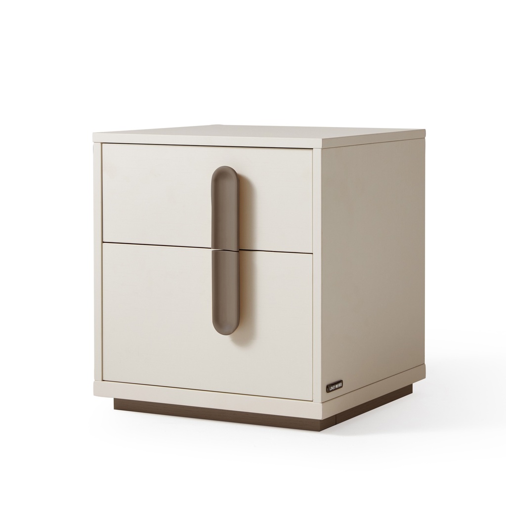 Omar Light Gray Walnut Melamine Bedside Table 