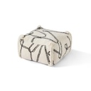 Lassy White Abstract Stool