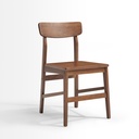 Kiesha Walnut Solid Wood Dining Chair (2 pcs)