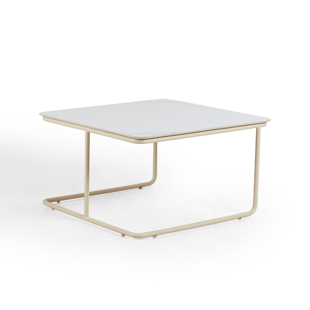 Omni Cream Sintered Stone Side Table