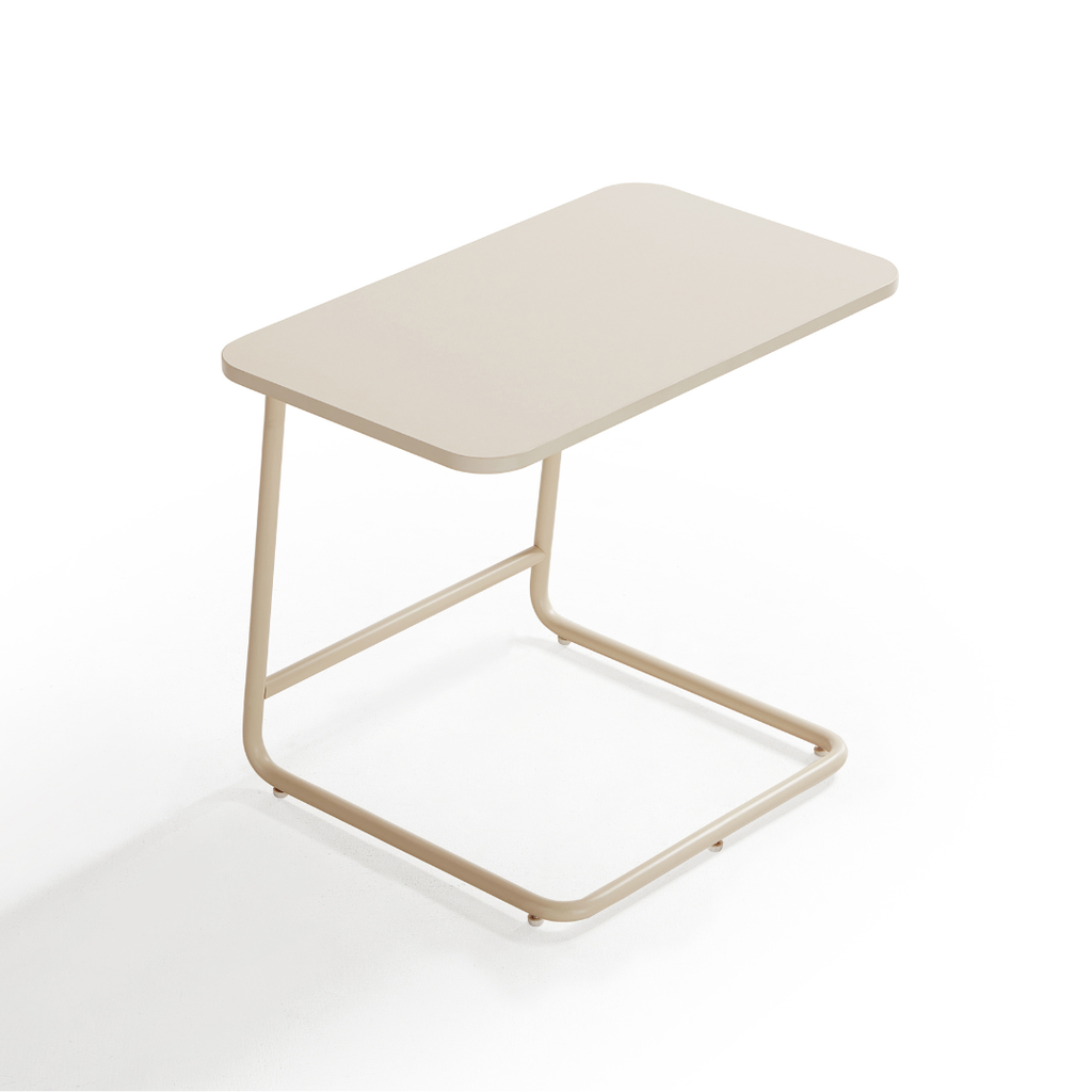 Ogie Cream Sintered Stone Side Table