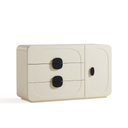 Norelie Cream Melamine Side Cabinet 