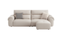 Nymra White Pet-Friendly Leather Sofa