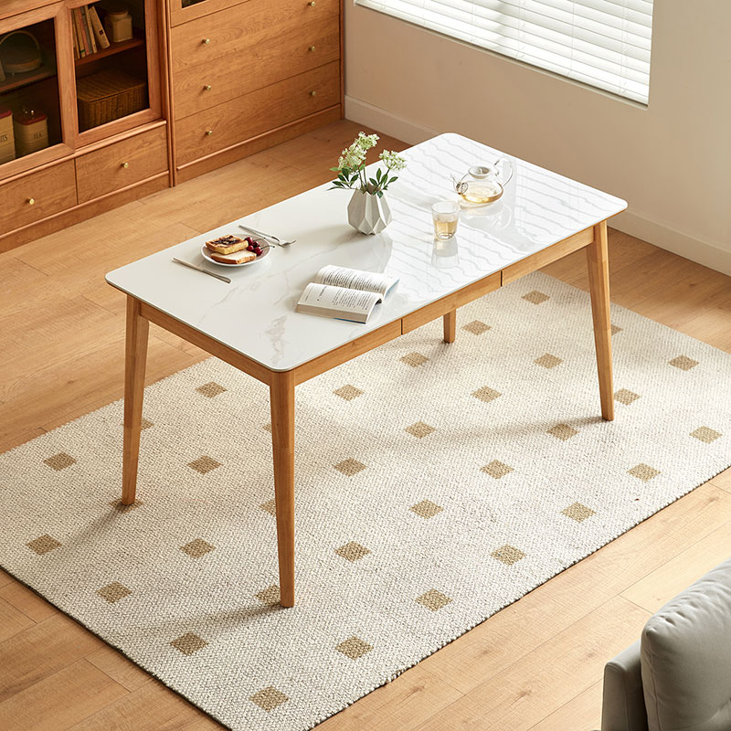 Macaron Solid Wood Dining Table 