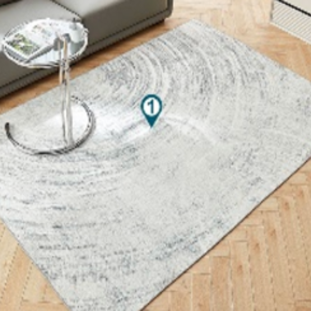 Scout White Polyester Carpet 