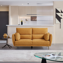 Keagan Yellow Scratch-Resistant Fabric 3-Seater Sofa