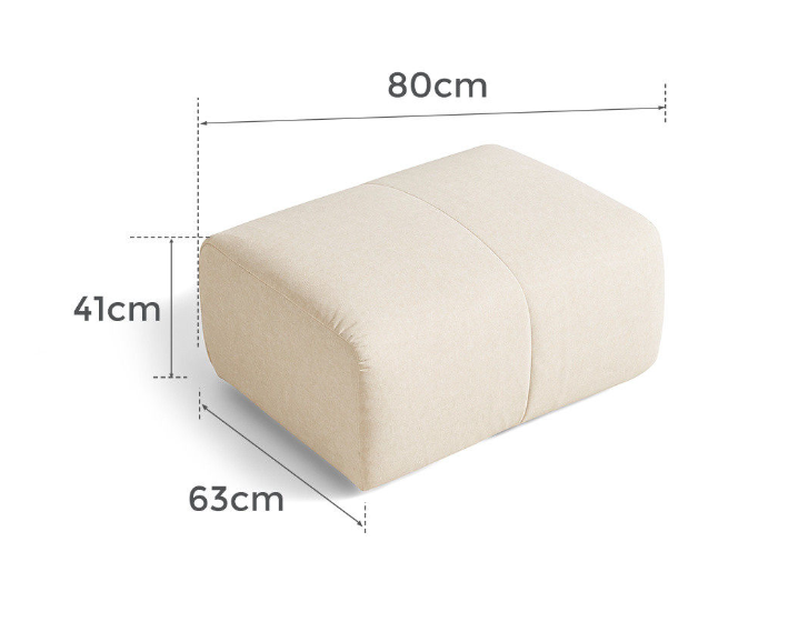 Leo White Ottoman