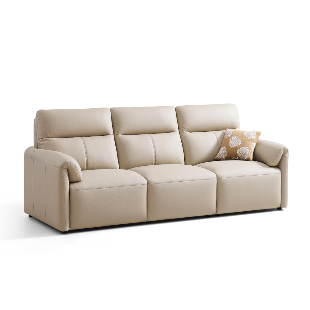 Marj Coffee Leather Sofa