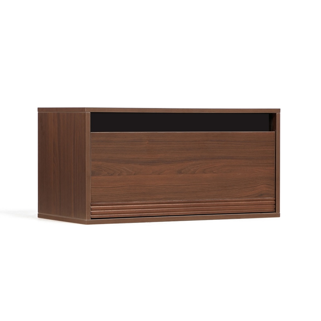 Royce Single-Drawer Walnut Cabinet