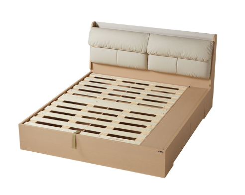Cleo Wood Storage Bed