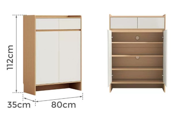 Jordy 0.8m Wood Shoe Cabinet