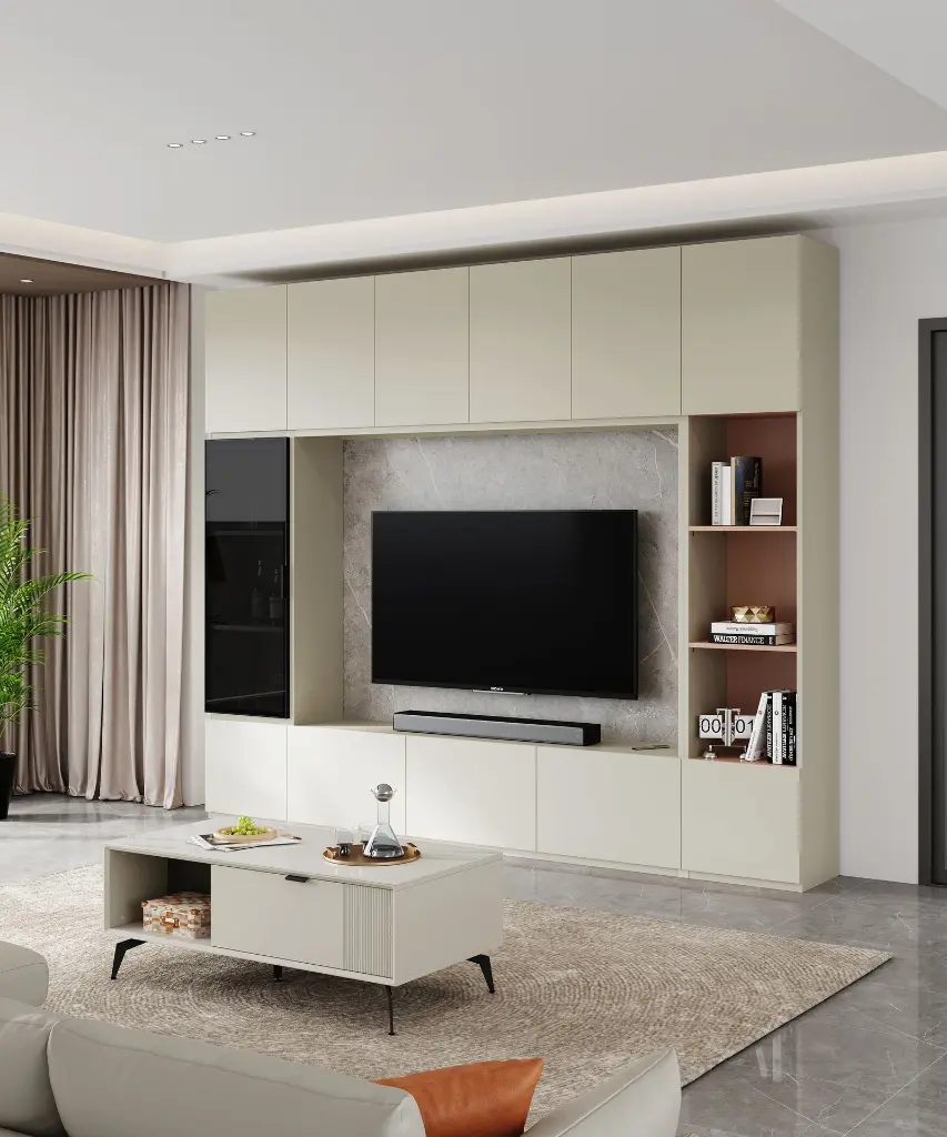[OI1M-A set] Franz TV Stand with Cabinet