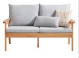 Evha Wood Gray Fabric Sofa 