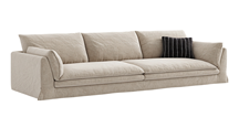 [LSC24SF044086] Nymora White Fabric Sofa