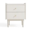 [LSC22CG004288] Quinn White Solid Wood Bedside Table