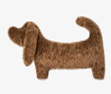 [LSG0120BY123C001] Puppy Brown Pillow