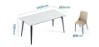 [LS229ZH63R6023] Stacey White Sintered Stone Dining Table Set
