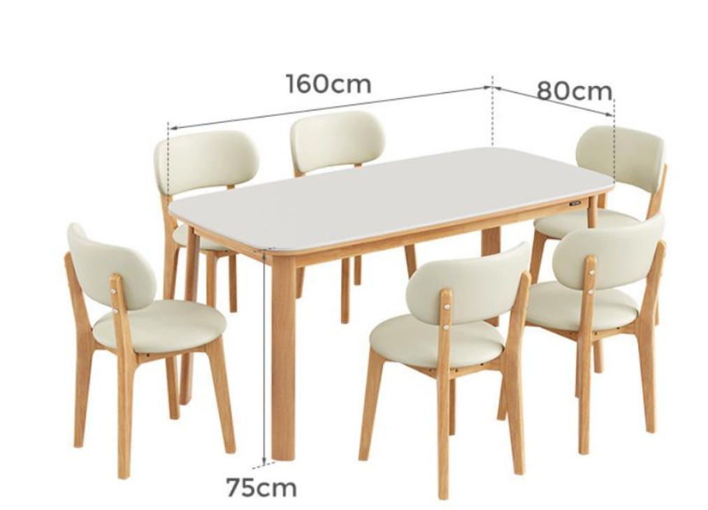[LSC25ZH065668] Tanner Solid Wood Dining Table Set