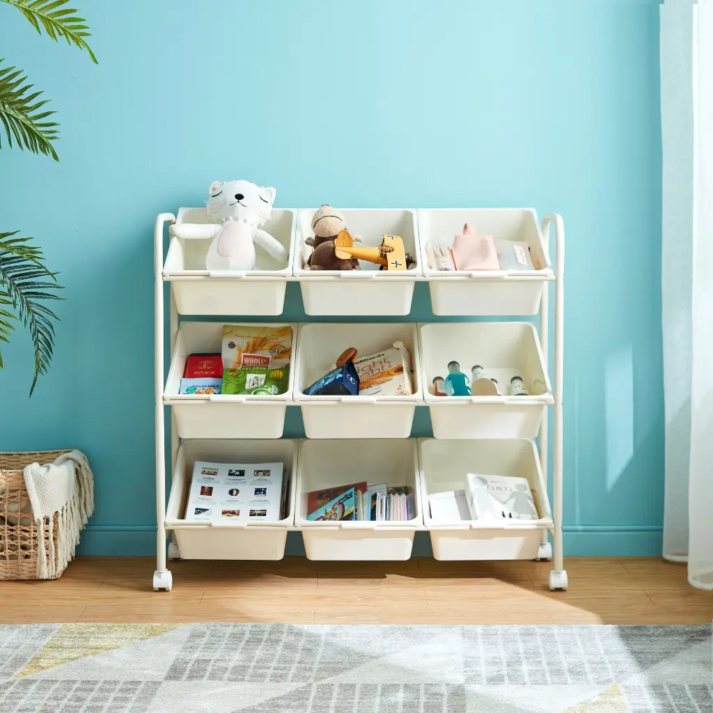 [LS292ZW62P5001] Clement 9-Grid Storage Shelf