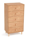 [LS02DD87E3007] Quentin Wood Melamine 5-Drawer Cabinet