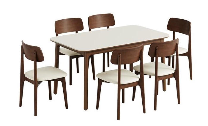 [LSC25ZH059396] Valerie Walnut Dining Table