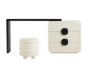 Norelie Cream Melamine Dressing Table Set 