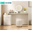 [LS02ZHOI2E015] Shane 3-Drawer Dressing Table Set with Mirror and Stool