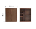[LSC25YG058914] Farah Walnut Wardrobe