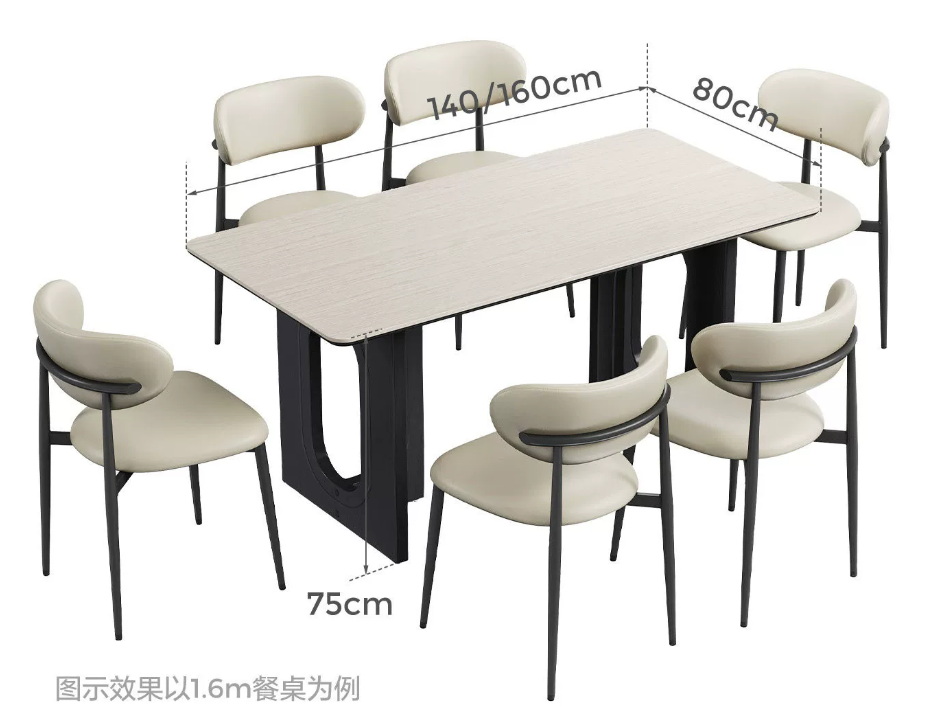 [LSC25ZH093915] William Black and White Dining Table Set