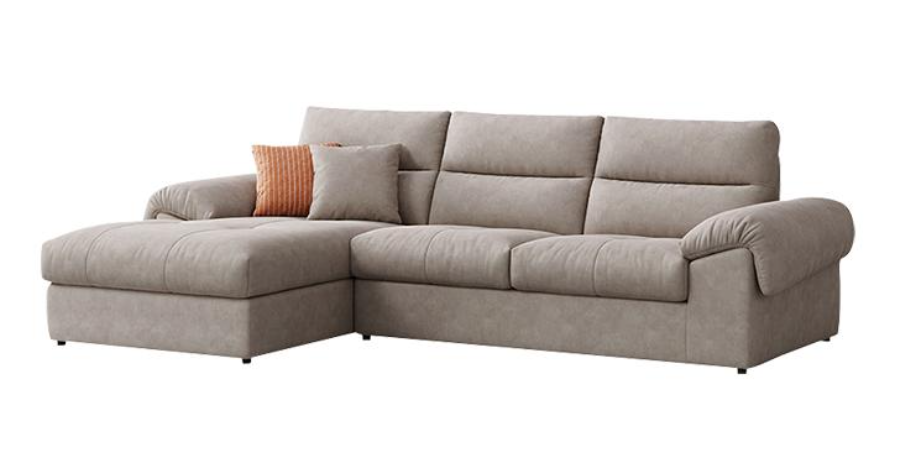 [LSC25SF096381] Terrell Gray Fabric L-Shaped Sofa